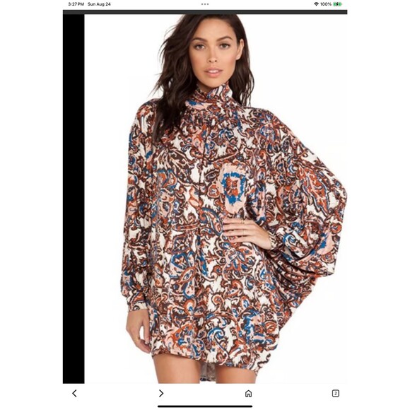 Rachel Pally Batwing High Neck Dress Small Multicolor - Picture 8 of 8